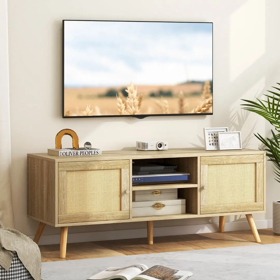 Tumba pentru TV Costway HV10433OA (Natural)