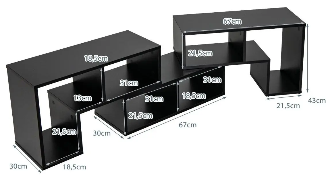 Тумба Costway HV10438DK (Black)