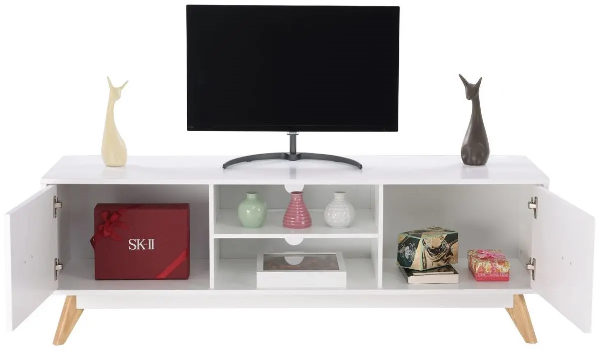 Tumba pentru TV Costway HW60413 (White)