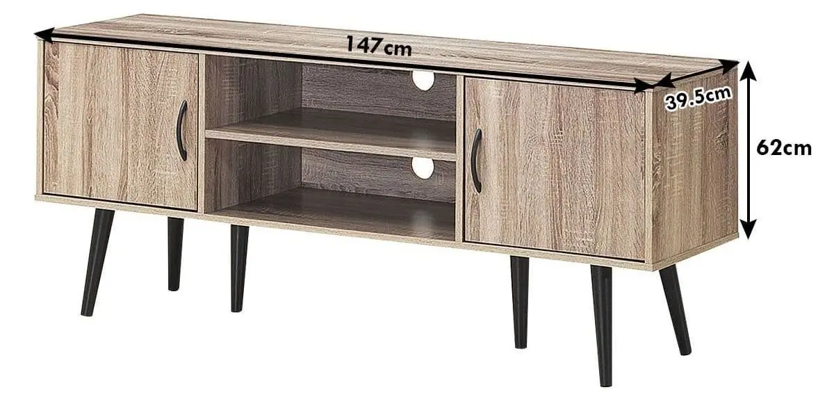 Тумба Costway HW63833 (Natural/Black)