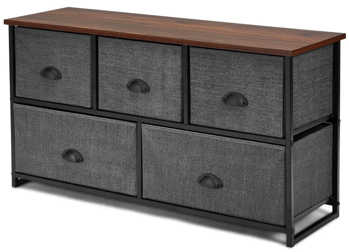 Tumba pentru TV Costway HW65779BK (Black/Grey)