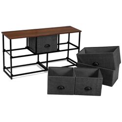 Tumba pentru TV Costway HW65779BK (Black/Grey) Thumb