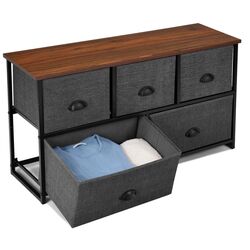 Tumba pentru TV Costway HW65779BK (Black/Grey) Thumb