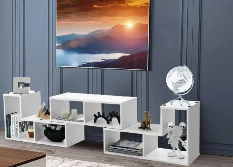 Tumba pentru TV Costway HV10438WH (White)