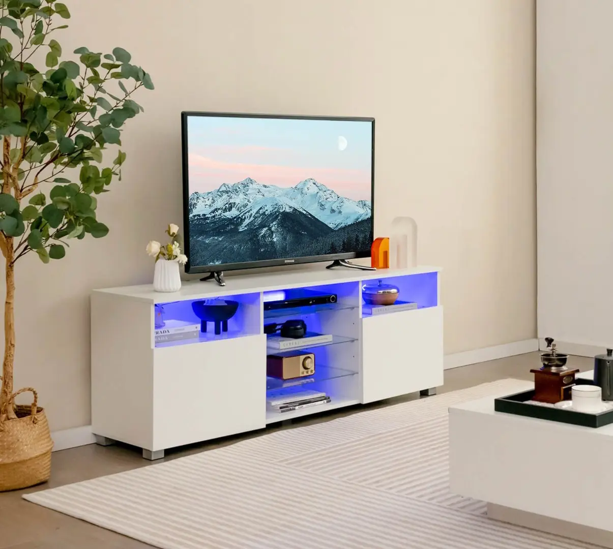 Тумба РТВ Costway HV10464WH (White)