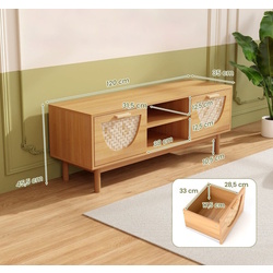 Тумба РТВ Costway HV10522NA (Natural) Thumb