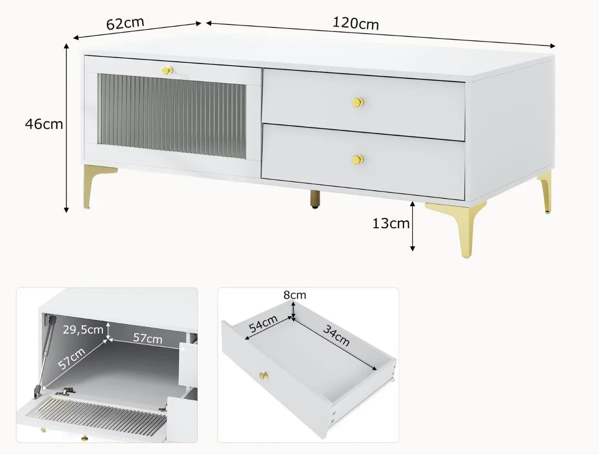 Tumba pentru TV Costway HV10523WH (Light Grey)