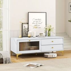 Tumba pentru TV Costway HV10523WH (Light Grey) Thumb