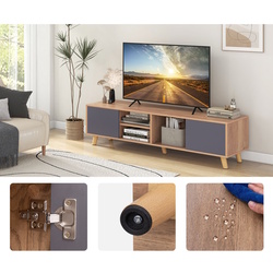 Тумба РТВ Costway HV10614 (Natural/Grey) Thumb