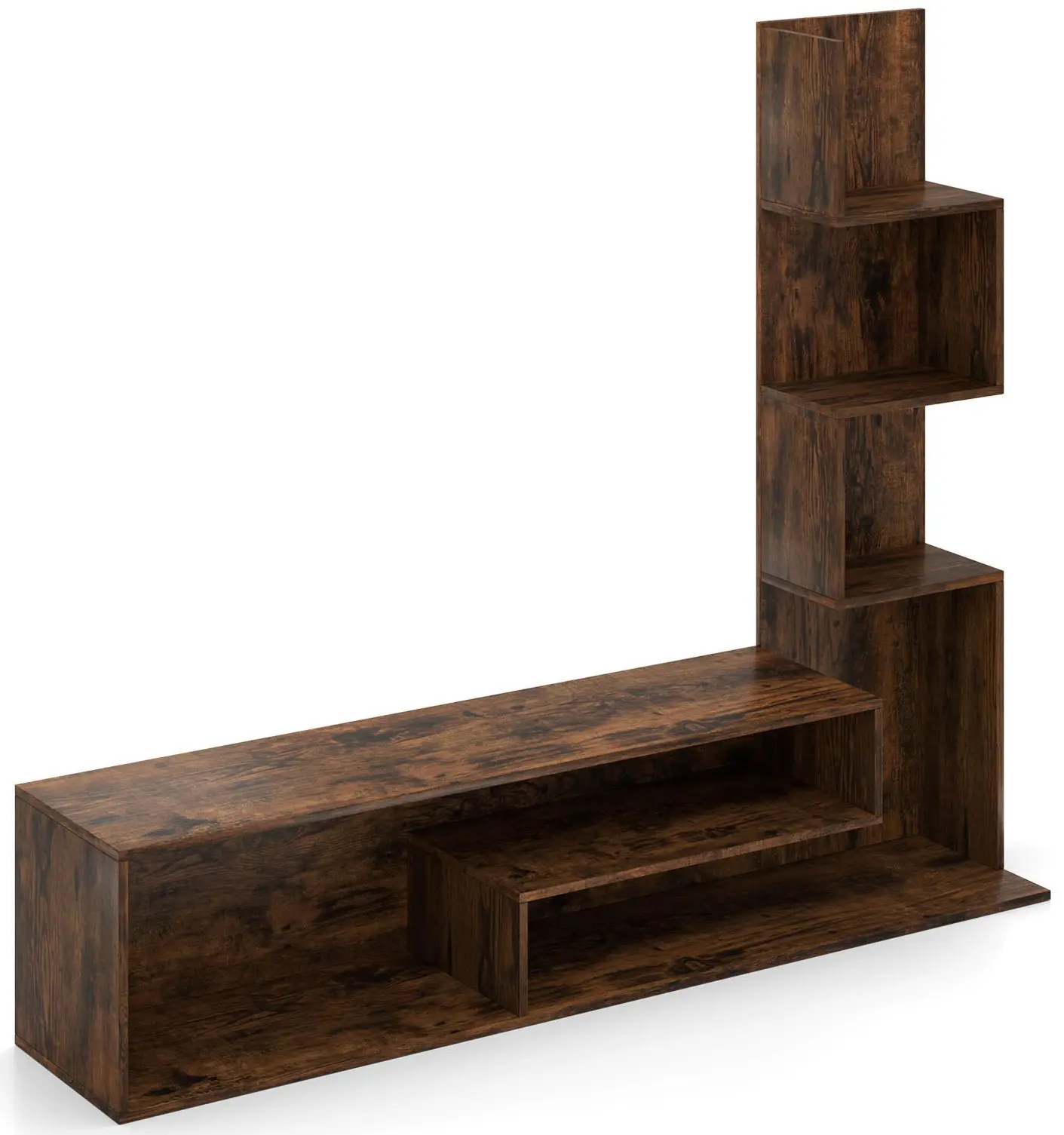 Тумба РТВ Costway HV10702CF (Rustic Brown) - 2