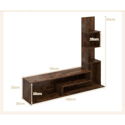 Тумба РТВ Costway HV10702CF (Rustic Brown) Thumb