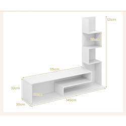 Тумба РТВ Costway HV10702WH (White) Thumb
