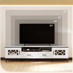 Tumba pentru TV Costway HV10745DE-WH+ (White) Thumb