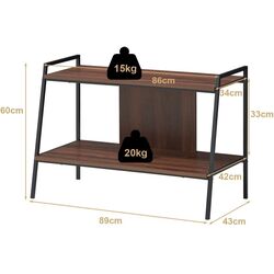 Tumba pentru TV Costway HW64303 (Walnut/Black) Thumb