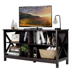 Tumba pentru TV Costway HW65745BN (Dark Brown)