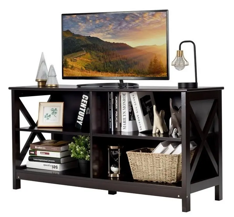 Tumba pentru TV Costway HW65745BN (Dark Brown)