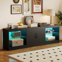 Tumba pentru TV Costway JV12963DK (Black) Thumb