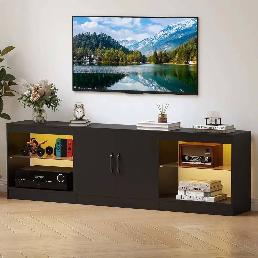 Tumba pentru TV Costway JV12963DK (Black)
