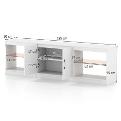 Tumba pentru TV Costway JV12963WH (White) Thumb