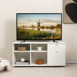 Tumba pentru TV Costway JZ10162WH (White)