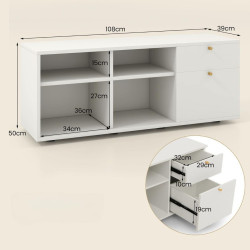 Тумба РТВ Costway JZ10162WH (White) Thumb