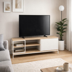 Tumba pentru TV DP Loreto (White/Wood)