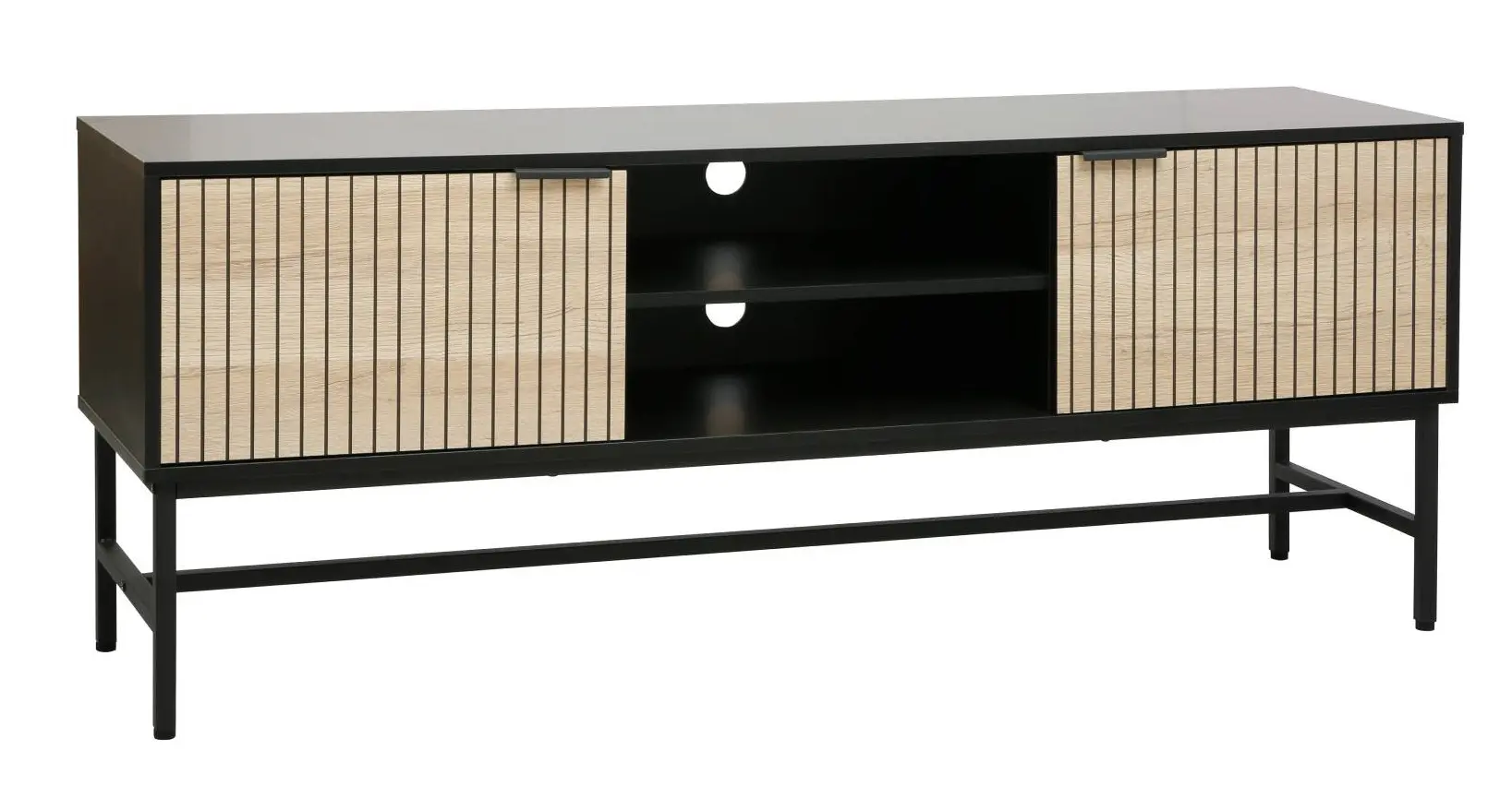 Тумба РТВ DP Merlin (Black/Wood) - 2
