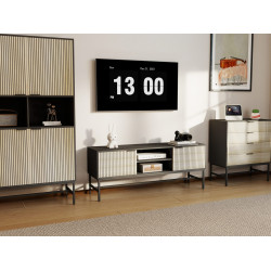 Тумба РТВ DP Merlin (Black/Wood) Thumb