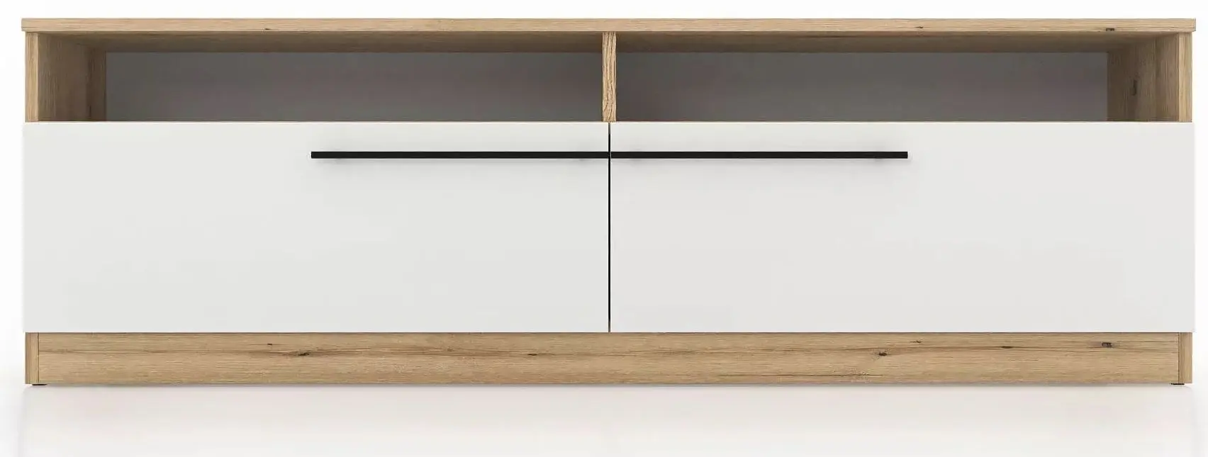 Tumba pentru TV Fabrik Home Barcas (Ewok Oak/White Gloss)