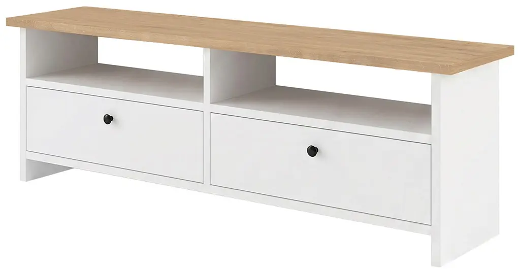Tumba pentru TV Bofigo 120x50x30cm (Santorini Sapphire Oak/White) - 4