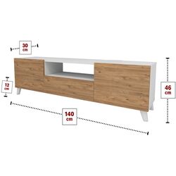 Tumba pentru TV Bofigo 46x140 (White/Pine) Thumb