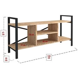 Тумба РТВ Bofigo 61x120 (Pine/Black) Thumb