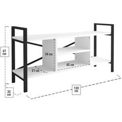 Tumba pentru TV Bofigo 61x120 (Walnut/Black) Thumb