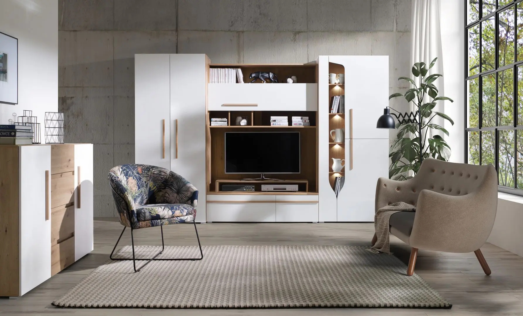 Полка РТВ Fadome Porto PR7B (Artisan Oak) - 3