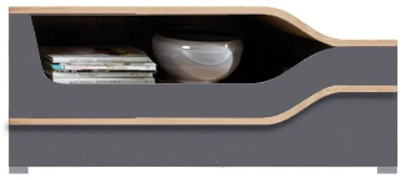 Тумба РТВ Fadome Porto PR4A (Gray Gloss/Artisan Oak)