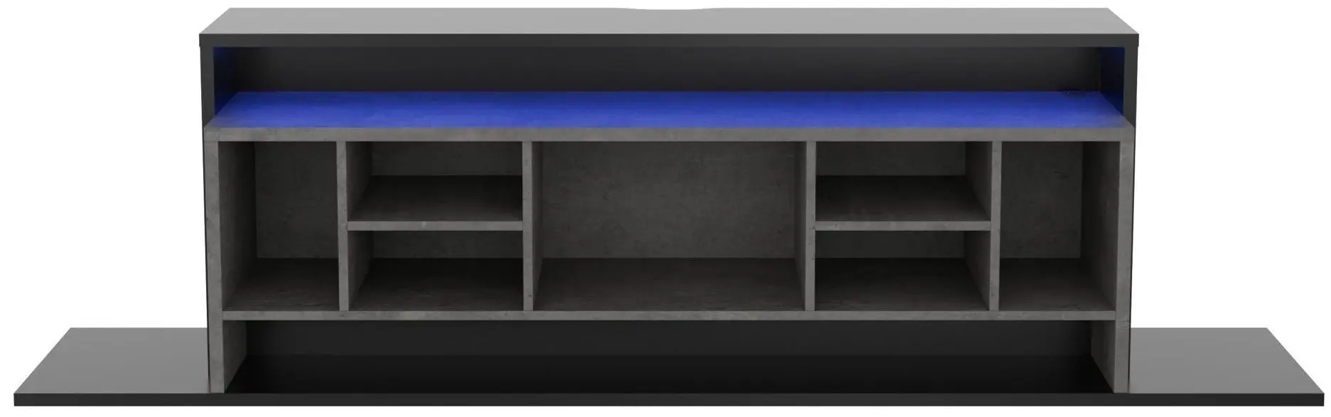 Tumba pentru TV Fortuna Aragua 214.4x60.6x39.7 (Black/Dark Concrete) - 4