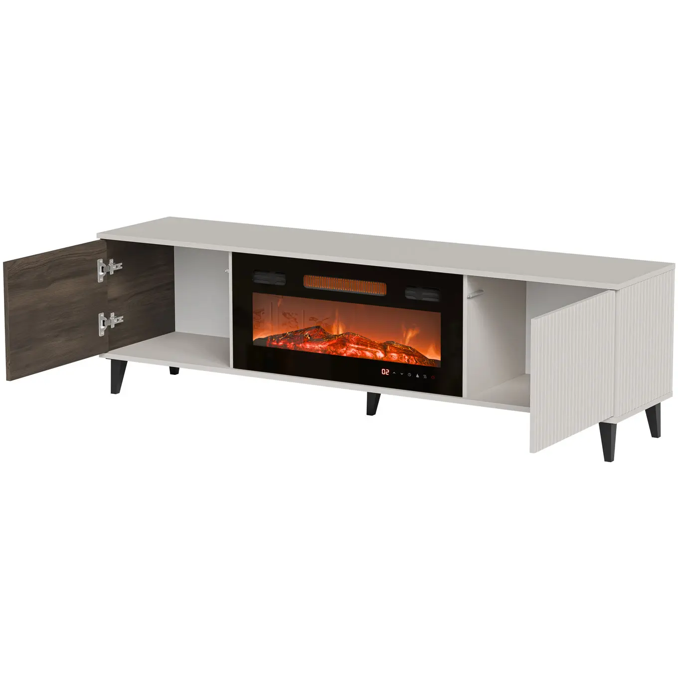 Тумба РТВ Halmar Random 2 RTV-K (Cashmere/Walnut) - 4