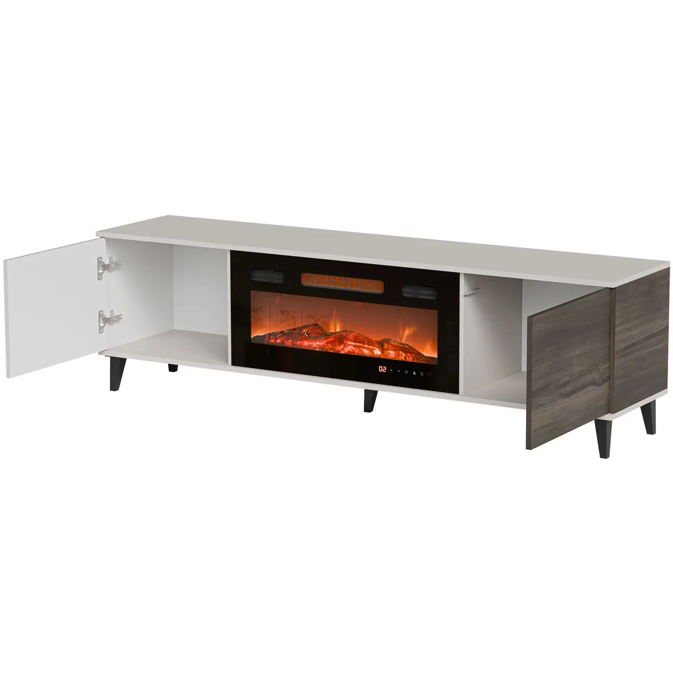 Тумба РТВ Halmar Random 2 RTV-K (Cashmere/Walnut) - 6