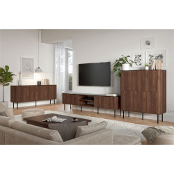 Tumba pentru TV Halmar Solano RTV-1 (Warmia Walnut/Black Marble) Thumb