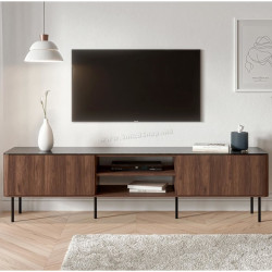 Тумба РТВ Halmar Solano RTV-2 (Walnut/Black Marble)