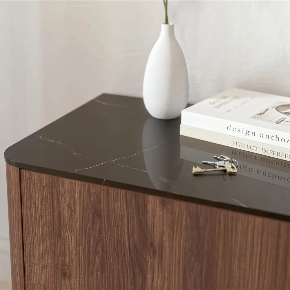 Тумба РТВ Halmar Solano RTV-2 (Walnut/Black Marble) - 4