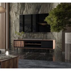 Tumba pentru TV Halmar Swing RTV-1 (Walnut/Black)