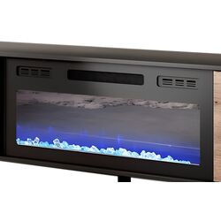 Tumba pentru TV cu biosemineu Halmar Random RTV-K (Wotan Oak/Black) Thumb