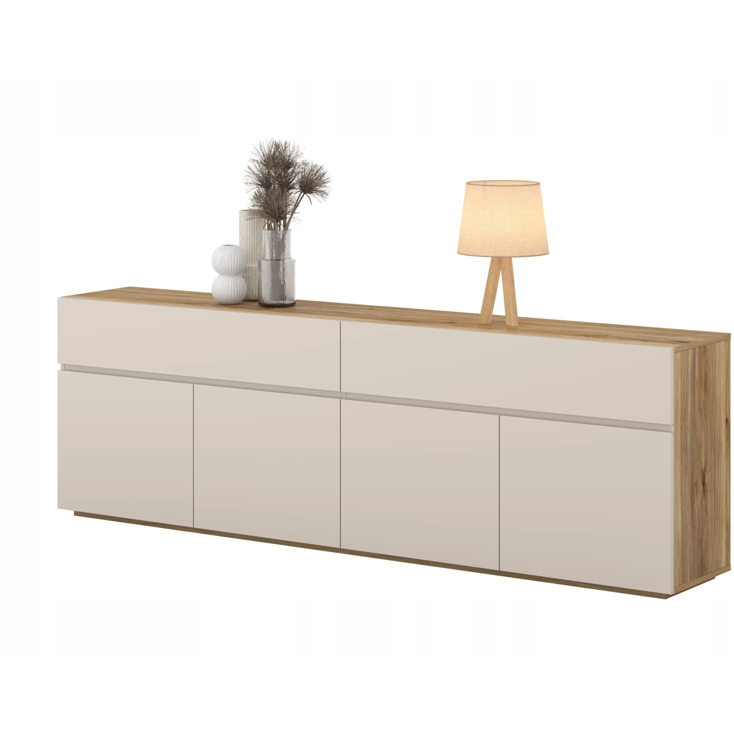 Tumba pentru TV Helvetia 24MKOM25 (Mauvella Oak/Cashmere) - 3