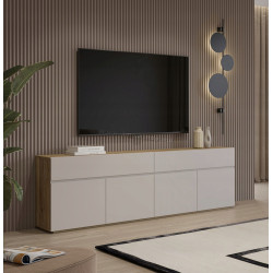 Tumba pentru TV Helvetia 24MKOM25 (Mauvella Oak/Cashmere)