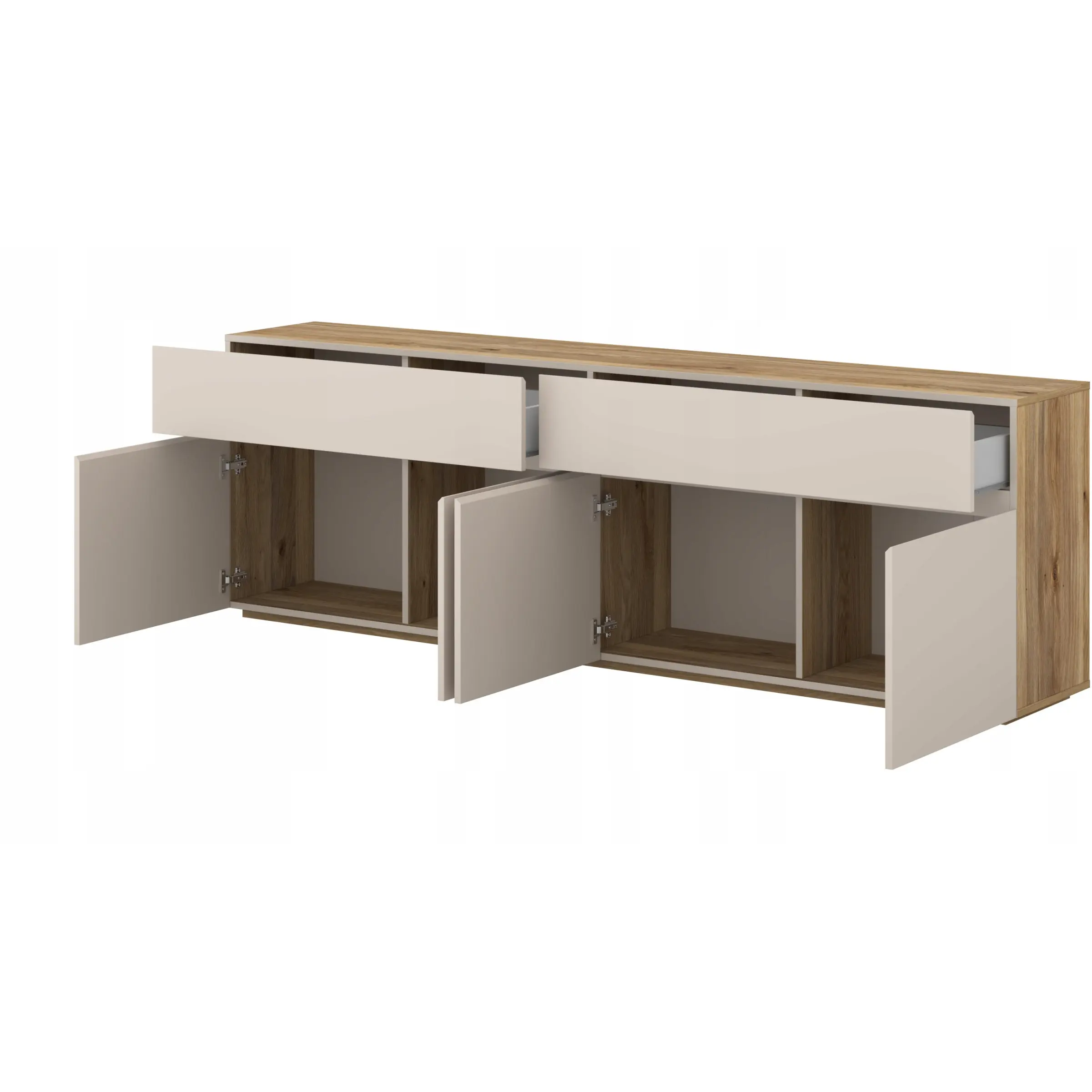 Tumba pentru TV Helvetia 24MKOM25 (Mauvella Oak/Cashmere) - 4