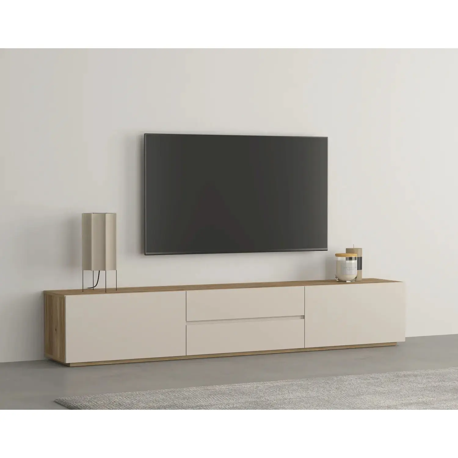 Tumba pentru TV Helvetia 24MKOM39 (Mauvella Oak/Cashmere) - 7