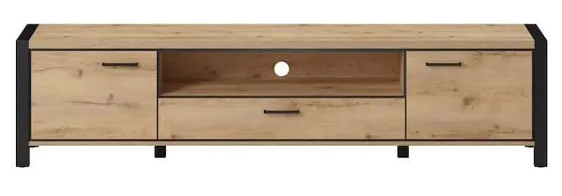 Tumba pentru TV Helvetia Aktiv №40 2D1S (Taurus Oak/Black Matt)