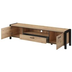 Tumba pentru TV Helvetia Aktiv №40 2D1S (Taurus Oak/Black Matt) Thumb