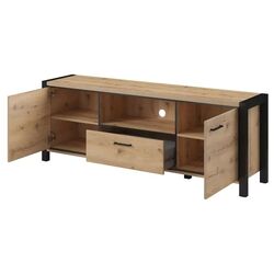 Tumba pentru TV Helvetia Aktiv №41 2D1S (Taurus Oak/Black Matt) Thumb